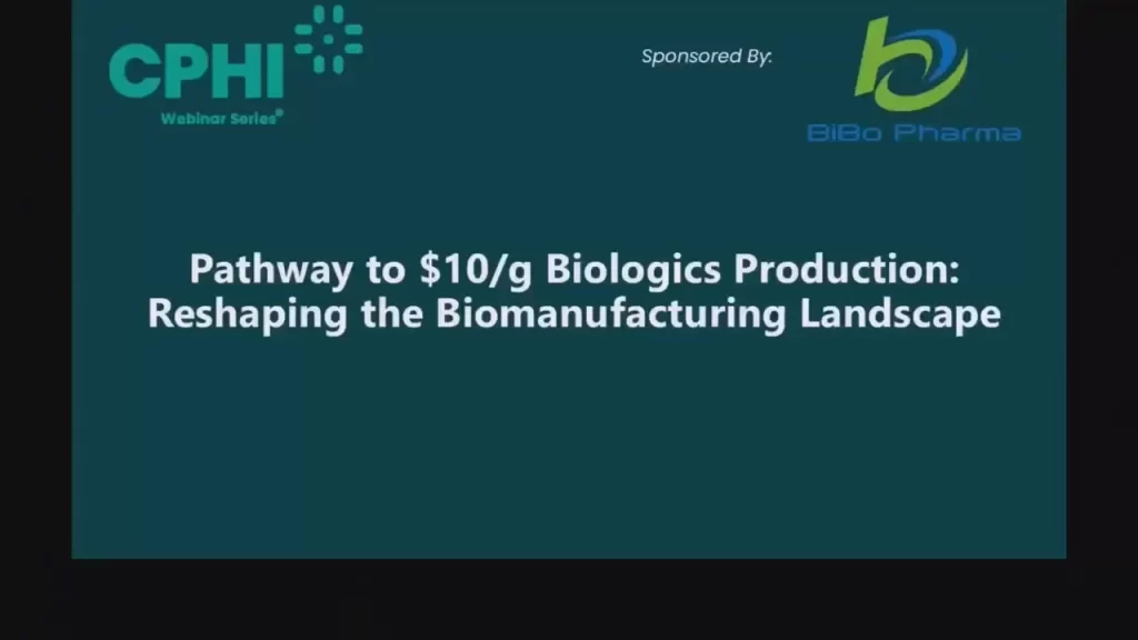 Pathway to $10/g Biologics Production: Reshaping the Biomanufacturing Landscape